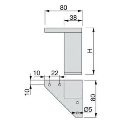 EMUCA Pied ALUMIX 1 (Jeu 4 Pieds) - Talla 80mm / Aluminium -EMUCA Soldes 58772976 3