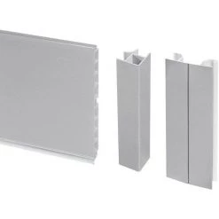 Kit De Plinthes De Cuisine 8952463 Ht100mm L2,35m Anodisé Satiné Emuca