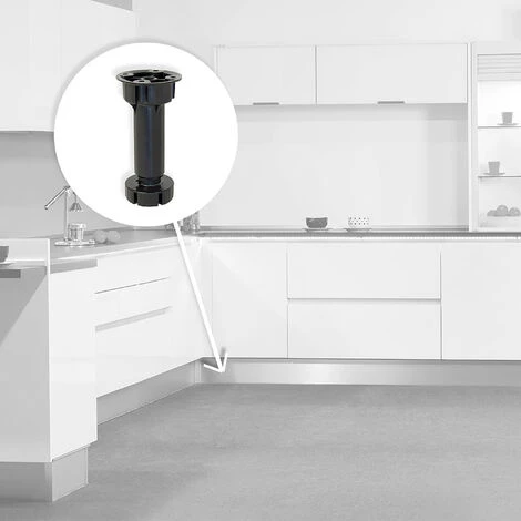 Emuca Kit Pied Pour Meubles Bone, Noir, Plastique, 120 Mm 4 Emuca Kit Pied Pour Meubles Bone, Noir, Plastique, 120 Mm – Image 2