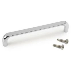 Emuca Poignée Pour Meuble Zagreb, Entraxe 160 Mm, Chromé, Zamak, 20 Ut. - Talla