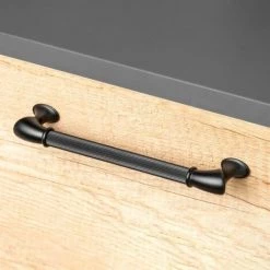 Emuca Poignée Pour Meuble Suez, Entraxe 160 Mm, Peint En Noir, Aluminium, 20 Ut. - Talla -EMUCA Soldes 63599002 3