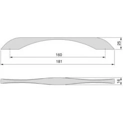 Emuca Poignée Pour Meuble Varna, Entraxe 160 Mm, Peint En Noir, Zamak, 20 Ut. - Talla -EMUCA Soldes 63599010 5