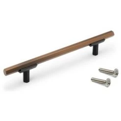 Emuca Poignée Pour Meuble Riad, Entraxe 128 Mm, Bronze, Aluminium, 20 Ut., 20 U - Talla