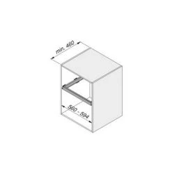 Emuca Kit De Panier à Fils Avec Glissières à Fermeture Douce Pour Armoire, Réglable, Module 600mm, Gris Pierre - Talla -EMUCA Soldes 63599225 3