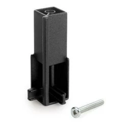 EMUCA 4 Soportes Angular Para Barra Para Armario Luxe, Pintado Negro Texturizado, Zamak, 4 Un - Talla