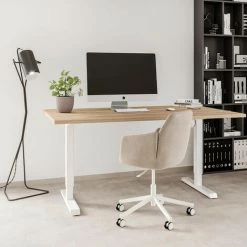 Emuca - Table Motorisée à Hauteur Réglable 660-1170mm Charge Maxi 55kg Finition Blanc - 2009112 -EMUCA Soldes 66401775 4