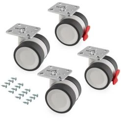 Emuca - Kit Roulettes Bowl 2 D50mm Charge 60kg Avec Vis De Fixation - 2041320