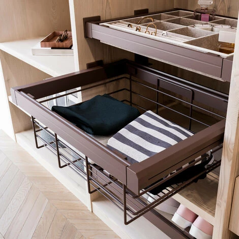 Emuca - Kit Panier Métallique Et Cadre Coulissant Module 600mm Finition Moka - 7087613 6 Emuca - Kit Panier Métallique Et Cadre Coulissant Module 600mm Finition Moka - 7087613 – Image 4