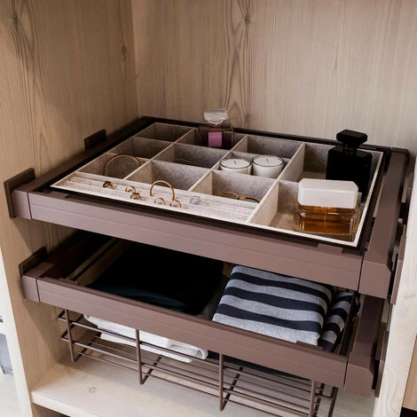 Emuca - Kit Panier Métallique Et Cadre Coulissant Module 600mm Finition Moka - 7087613 7 Emuca - Kit Panier Métallique Et Cadre Coulissant Module 600mm Finition Moka - 7087613 – Image 5