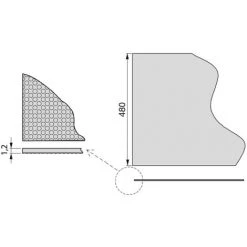 Emuca - Tapis Antidérapant Pour Tiroirs 150x48cm ép.1,2mm Plastique Gris - 8020121 -EMUCA Soldes 66401831 3