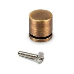 Emuca - 20 Poignées Pour Meubles Varadero D25x26mm Zamak Finition Or Ancien Avec Vis M4 - 9158655