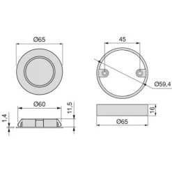 Emuca Spot LED, D. 65 Mm, Avec Support, Lumière Blanc Natural, Plastique, Nickel Satiné - Talla -EMUCA Soldes 67937041 3