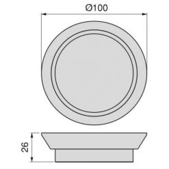 Emuca Spot LED, D. 100 Mm, De Surface, Lumière Blanc Froid, Plastique, Gris Métallisé - Talla -EMUCA Soldes 67937102 3