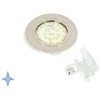 Emuca Applique LED Pour Meuble, Diamètre 65 Mm, à Encastrer, Aucun Convertisseur Nécessaire, Lumière Blanc Froid, Plastique, Nickel Satiné - Talla