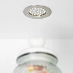Emuca Applique LED Pour Meuble, Diamètre 65 Mm, à Encastrer, Aucun Convertisseur Nécessaire, Lumière Blanc Froid, Plastique, Nickel Satiné - Talla -EMUCA Soldes 67937185 3