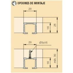 EMUCA Rail Supérieur Eku CLIPO-25. - Talla -EMUCA Soldes 67937278 3