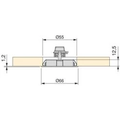 Emuca Luminaire LED Mizar Pour Encastrement Dans Des Meubles Sans Besoin De Convertisseur (AC 230V 50Hz), 66, Nickel Satiné - Talla -EMUCA Soldes 67937323 3