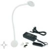 Emuca Applique LED Kuma Rond, Col De Cygne Flexible, Détecteur Tactile, 2 USB, Lumière Blanc Naturel, Plastique, Blanc, 1 Ut. - Talla