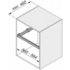 Emuca Kit De Tiroir D'organisation Avec Glissières à Fermeture Douce Pour Armoire, Réglable, Module 600mm, Gris Pierre -EMUCA Soldes 68605228 3