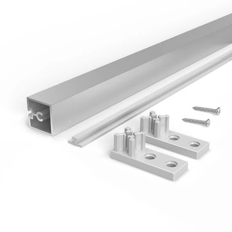 Emuca Kit Traverse Albeam Pour Meubles De Cuisine, À Visser, Anodisé Mat, Aluminium Et Plastique 3 Emuca Kit Traverse Albeam Pour Meubles De Cuisine, À Visser, Anodisé Mat, Aluminium Et Plastique