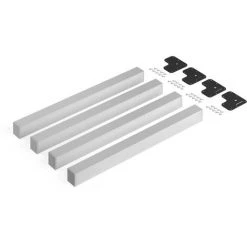 Emuca Pieds Carrés Pour Table, 50x50mm, Peint En Aluminium, Acier, 1 Ut.