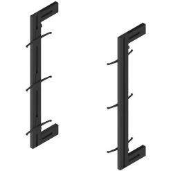 Emuca Kit De Structure Modulaire Zéro Avec Quincaillerie à Monter Au Mur, Peint En Noir Texturé, Aluminium Et Zamak, 1 Kit