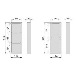 Emuca Organisateurs Latéraux Tidy Pour Tiroirs De Salle De Bain, Plastique Gris Antracite, Plastique, 1 Lot De 4 Unités - Talla -EMUCA Soldes 69001375 5