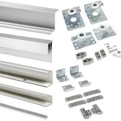 Emuca - Système Coulissant 6030220 Neco Pour Armoire 2 Portes 16mm