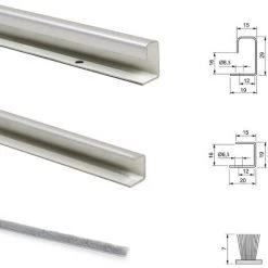 Emuca - Système Coulissant 6030220 Neco Pour Armoire 2 Portes 16mm -EMUCA Soldes 76449 5