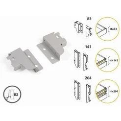 EMUCA Fixations Pour Côté - Hauteur 204 Mm - Pour Tiroir 2 Réhausses - 3000325 -EMUCA Soldes 8562918 3