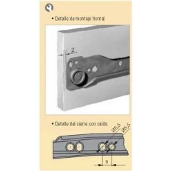 EMUCA Coulisses T30C Avec Chute Couleur Aluminium - Talla 300mm -EMUCA Soldes 9560178 5