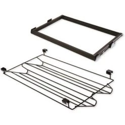 Emuca Kit Range-chaussures Métallique Et Cadre Coulissant, Réglable, Module De 600 Mm, Acier Et Aluminium, Couleur Moka, 1 Ut. - Talla