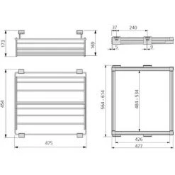 Emuca Kit Range-chaussures Métallique Et Cadre Coulissant, Réglable, Module De 600 Mm, Acier Et Aluminium, Couleur Moka, 1 Ut. - Talla -EMUCA Soldes 9561735 3