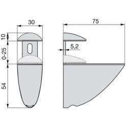 Lot De 2 Supports Azor Emuca Pour étagère En Bois Ou En Verre Finition Nickelé Peint Mat -EMUCA Soldes 9823486 4