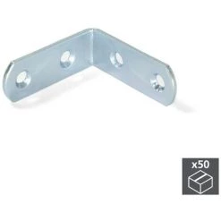 Lots De 50 équerres D'assemblage Emuca 42 X 42 Mm à 4 Trous